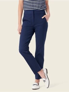 J. Crew Navy Ankle Cropped Straight Pants